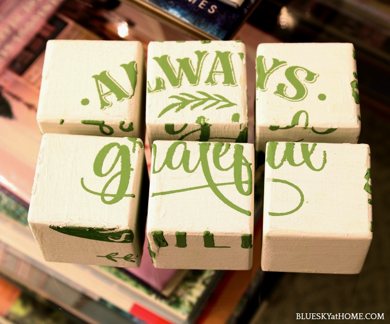 Always Grateful Thanksgiving DIY wood blocks