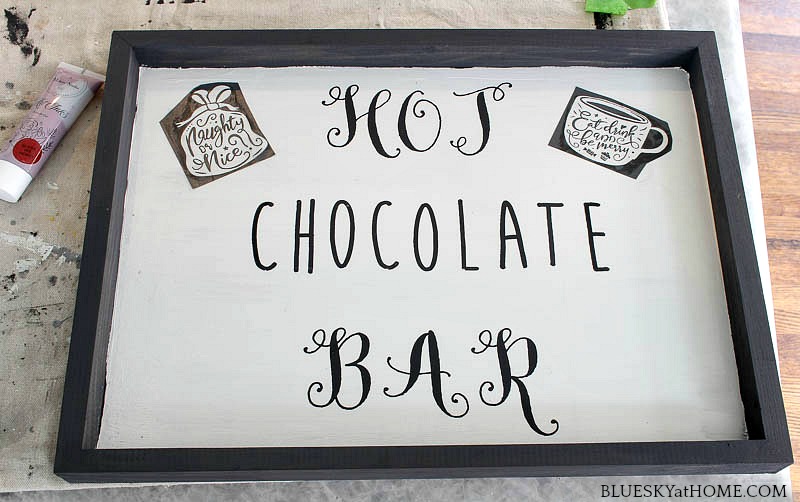 hot chocolate bar sign