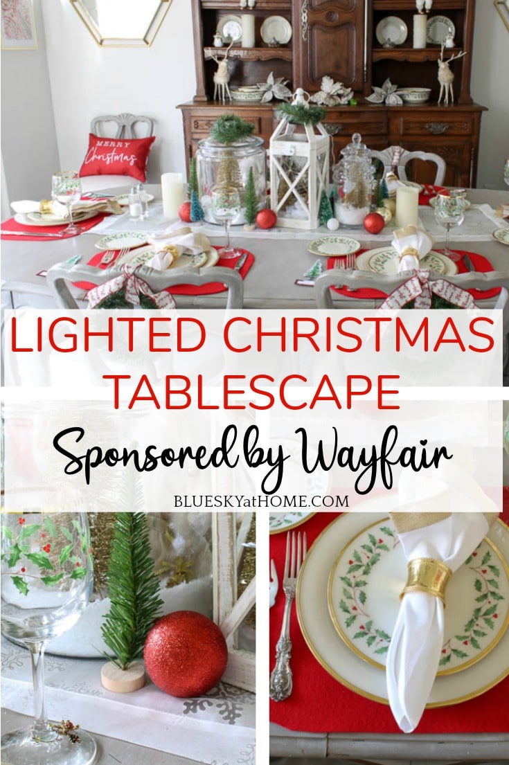 Lighted Christmas Tablescape