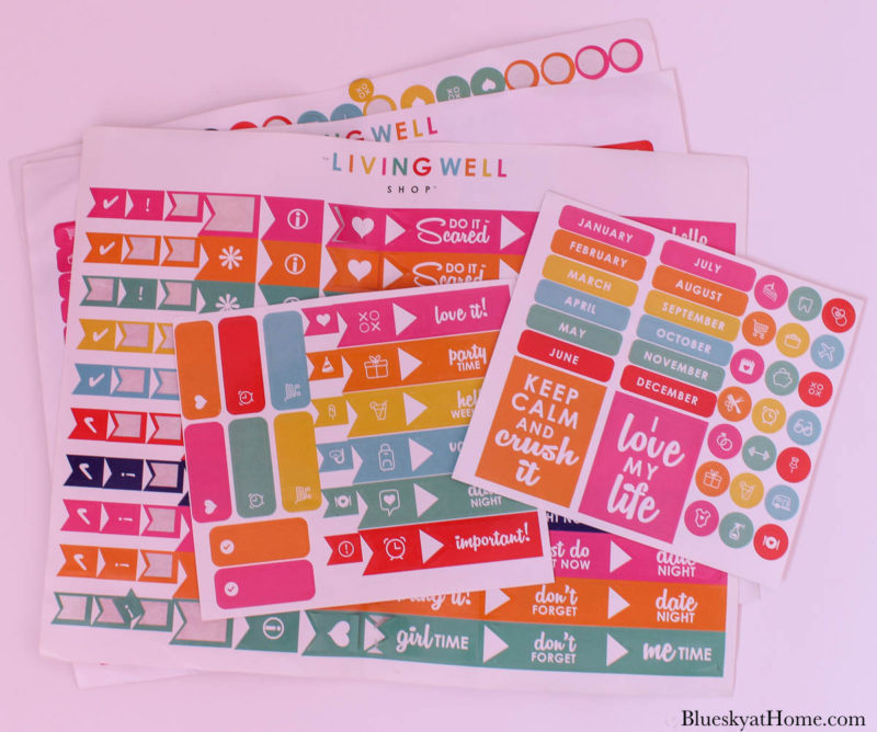 colorful stickers for planners