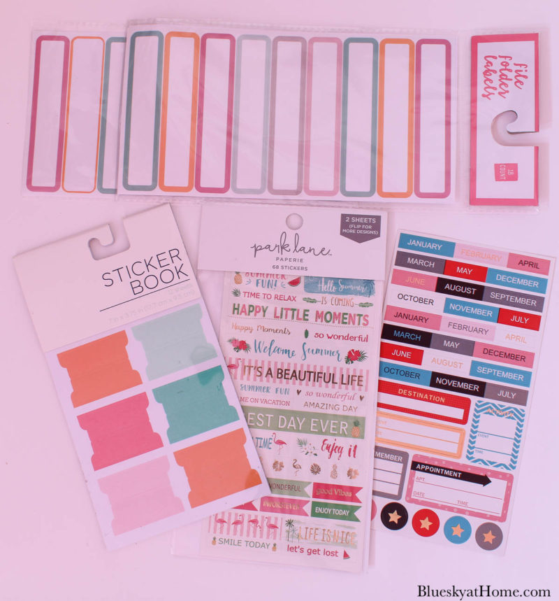 colorful stickers for planners
