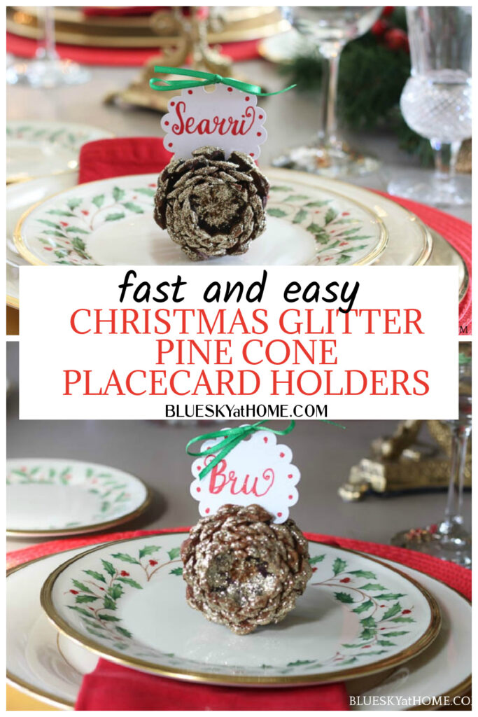 Christmas Pinecone Place Card Holders