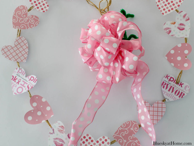 pale pink polka-dot bow