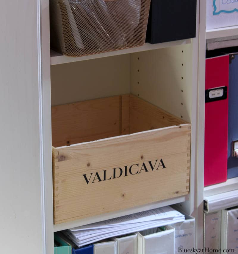 Repurpose Wine Crates as office storage