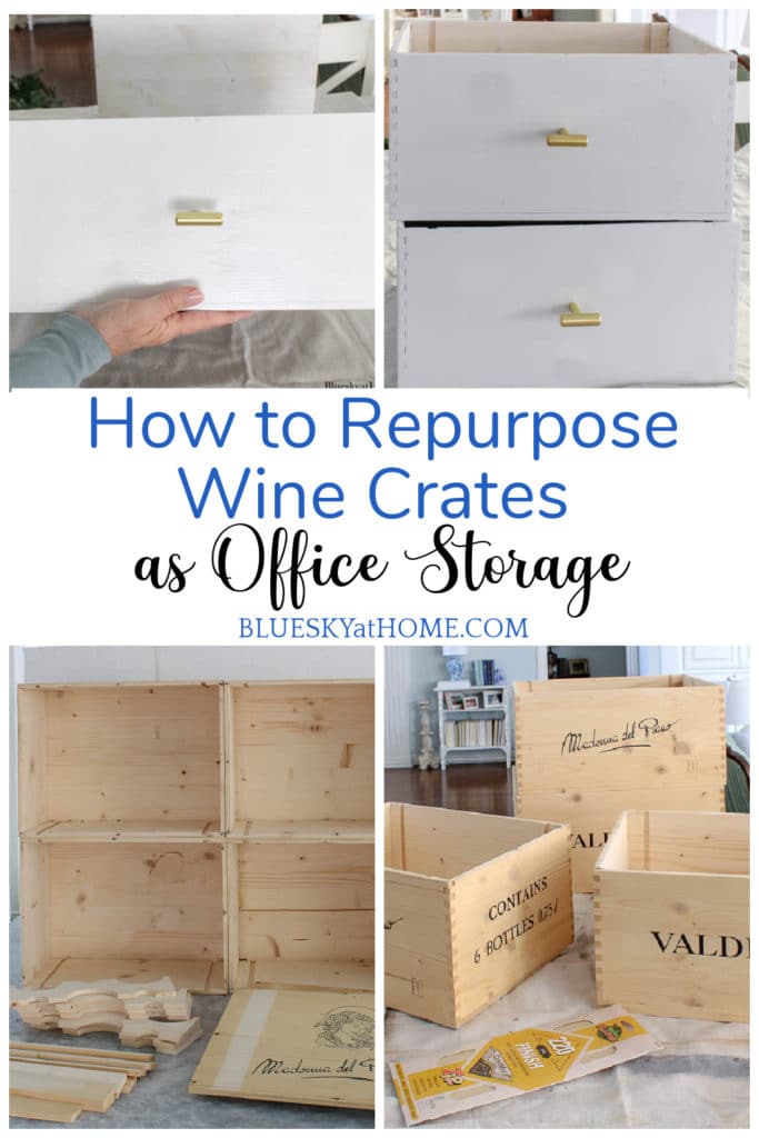 Repurpose Wine Crates as office storage