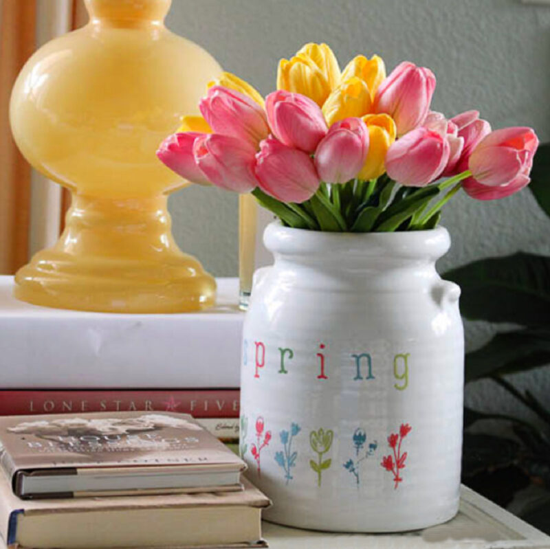 spring stencil DIY project
