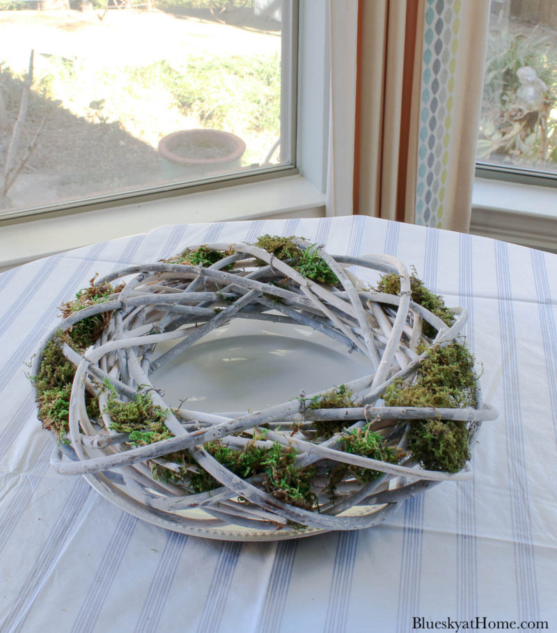 whitewashed grapevine wreath