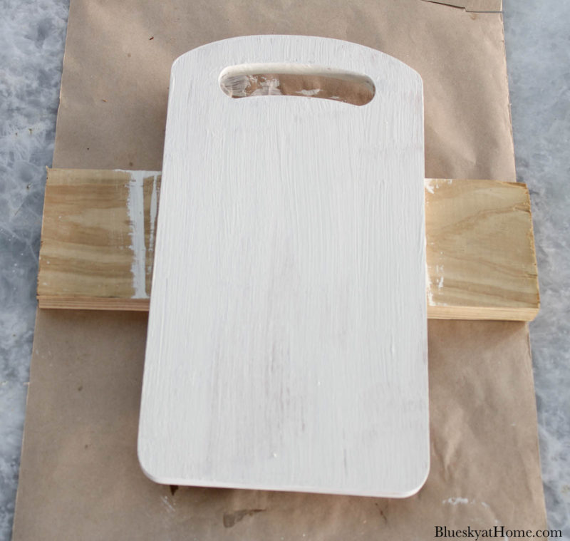 cutting board painted white