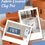 Decorative Fabric-Covered Clay Pot