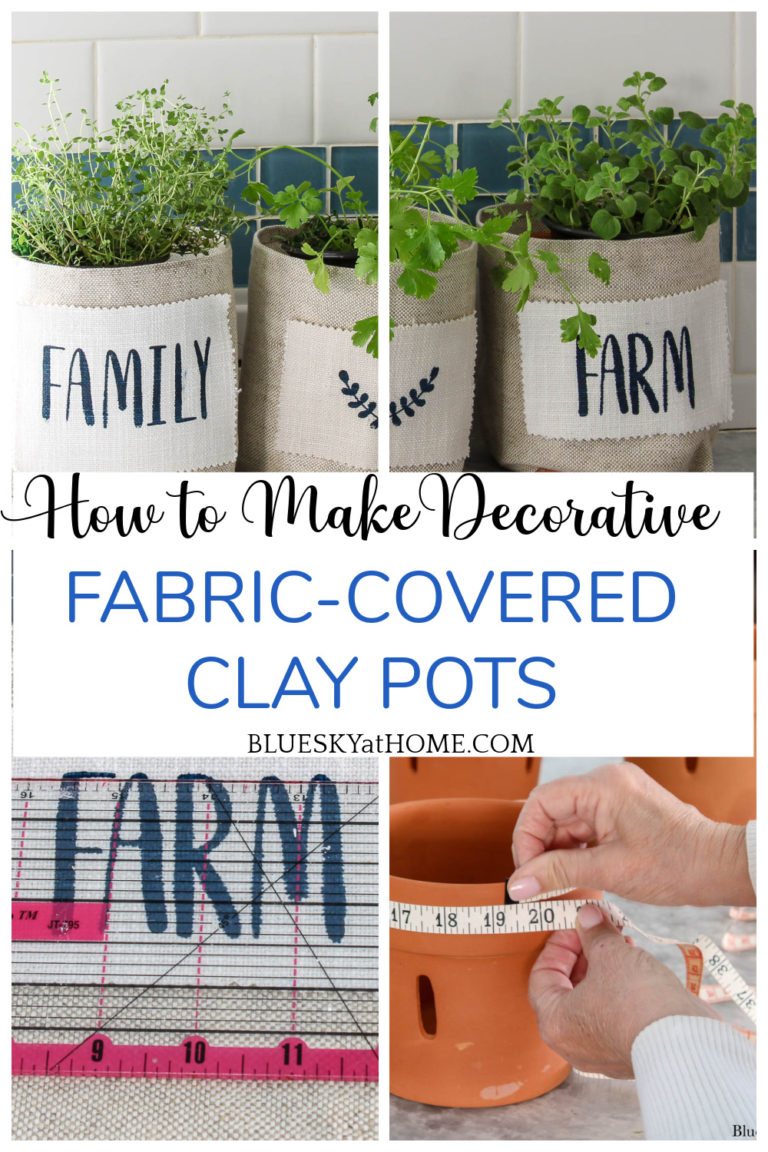 How to Make a Decorative Fabric-Covered Clay Pot