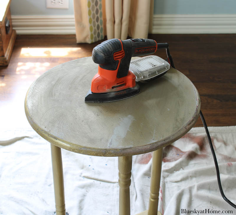 hand sander on tabletop