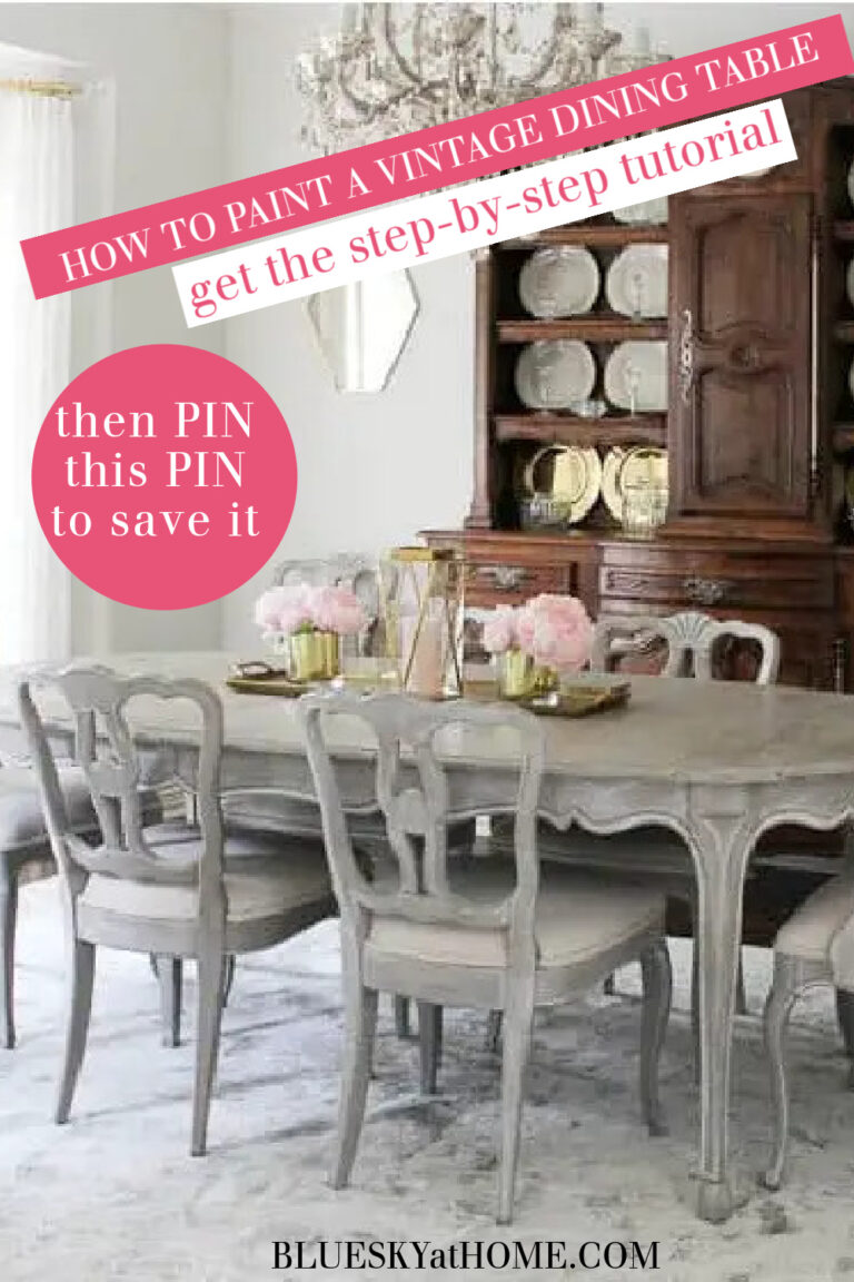 How to Paint a Vintage Dining Table - Bluesky at Home