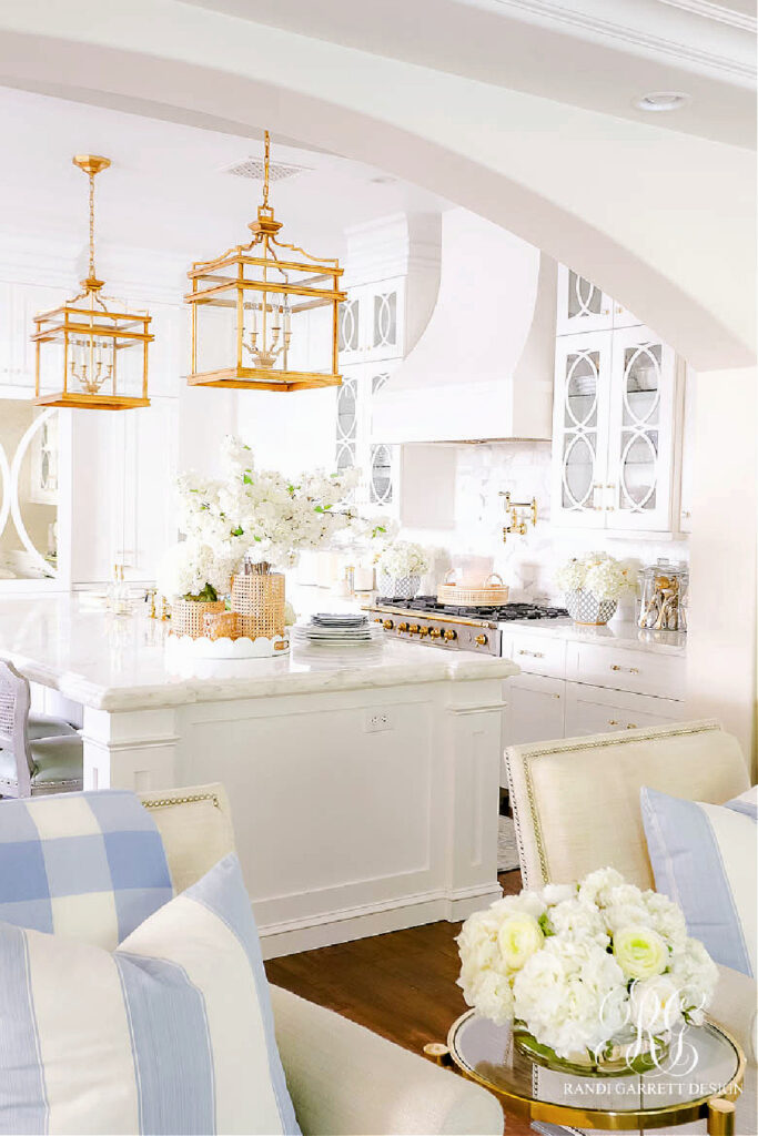 blue and white spring kitchen