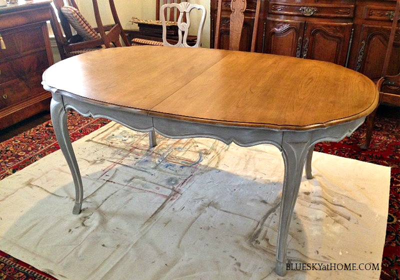 painting vintage dining table