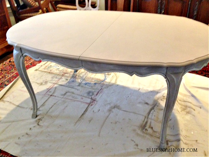 painting vintage dining table