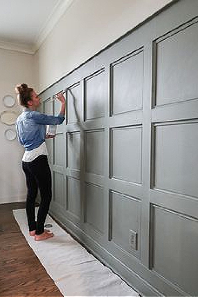 traditional grey board and batten wall