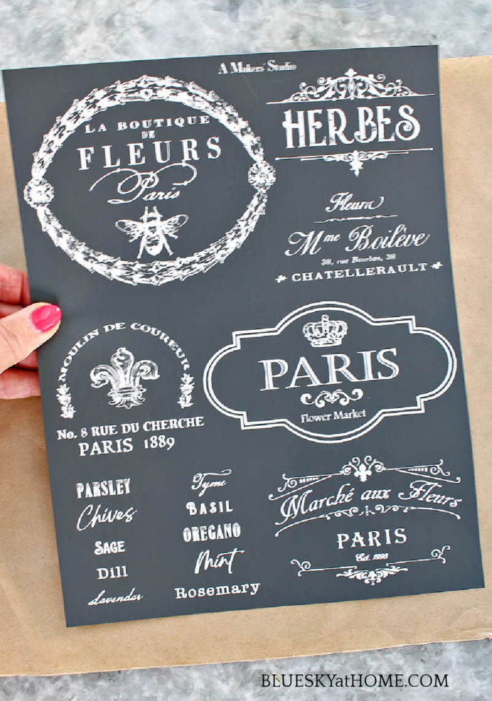 French flower stencils