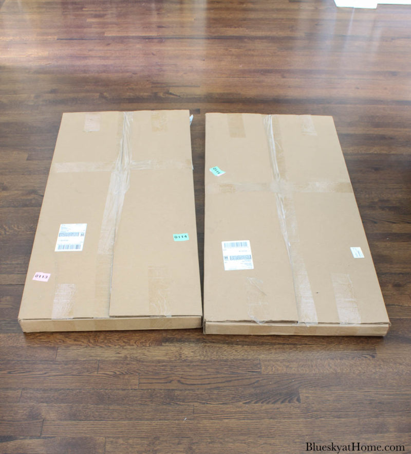 two packages on floor