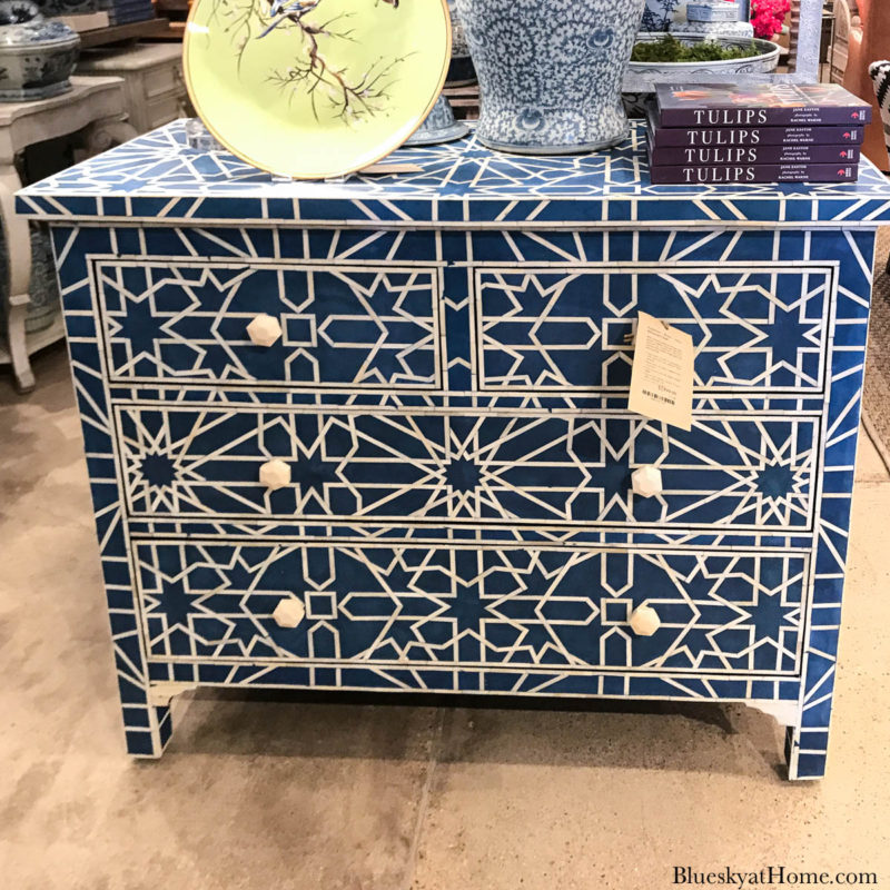 how to stencil a cabinet