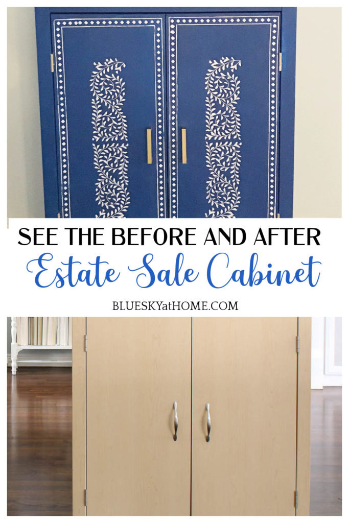 how to stencil a cabinet