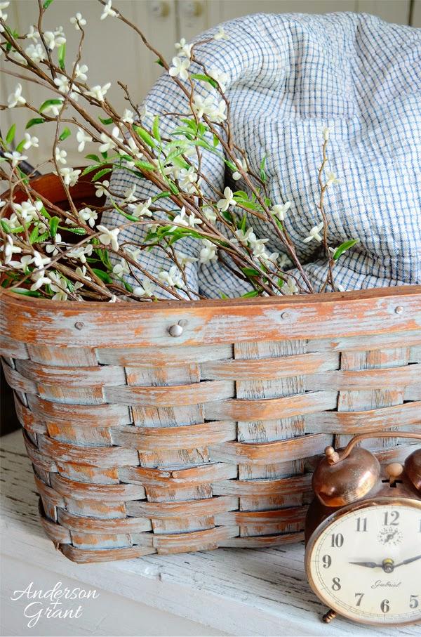 idea for decorating basket refurbished picnic basket