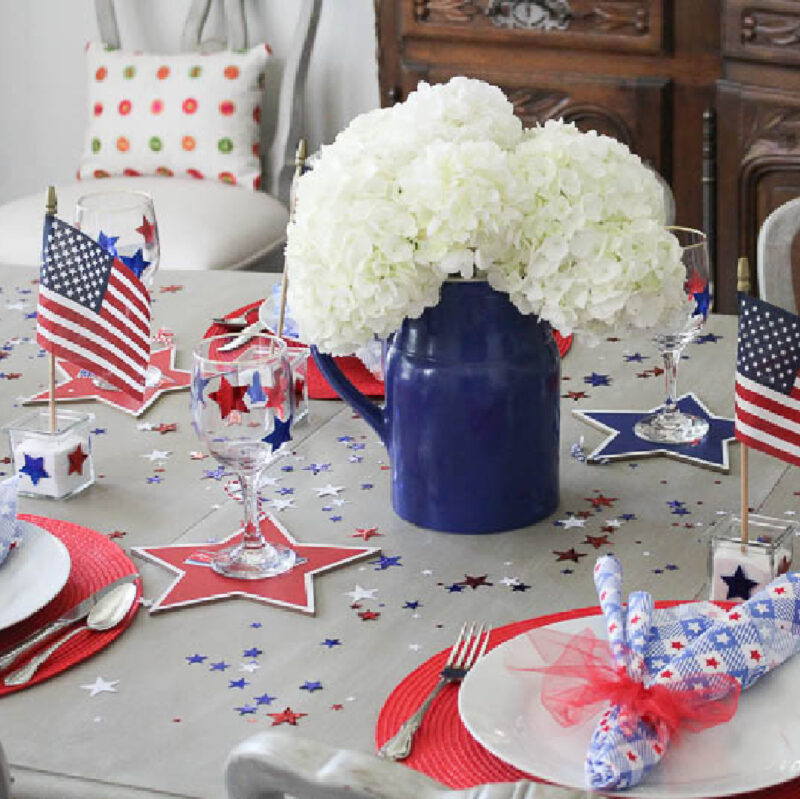 4th of July table decor