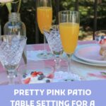 pretty pink patio tablesetting