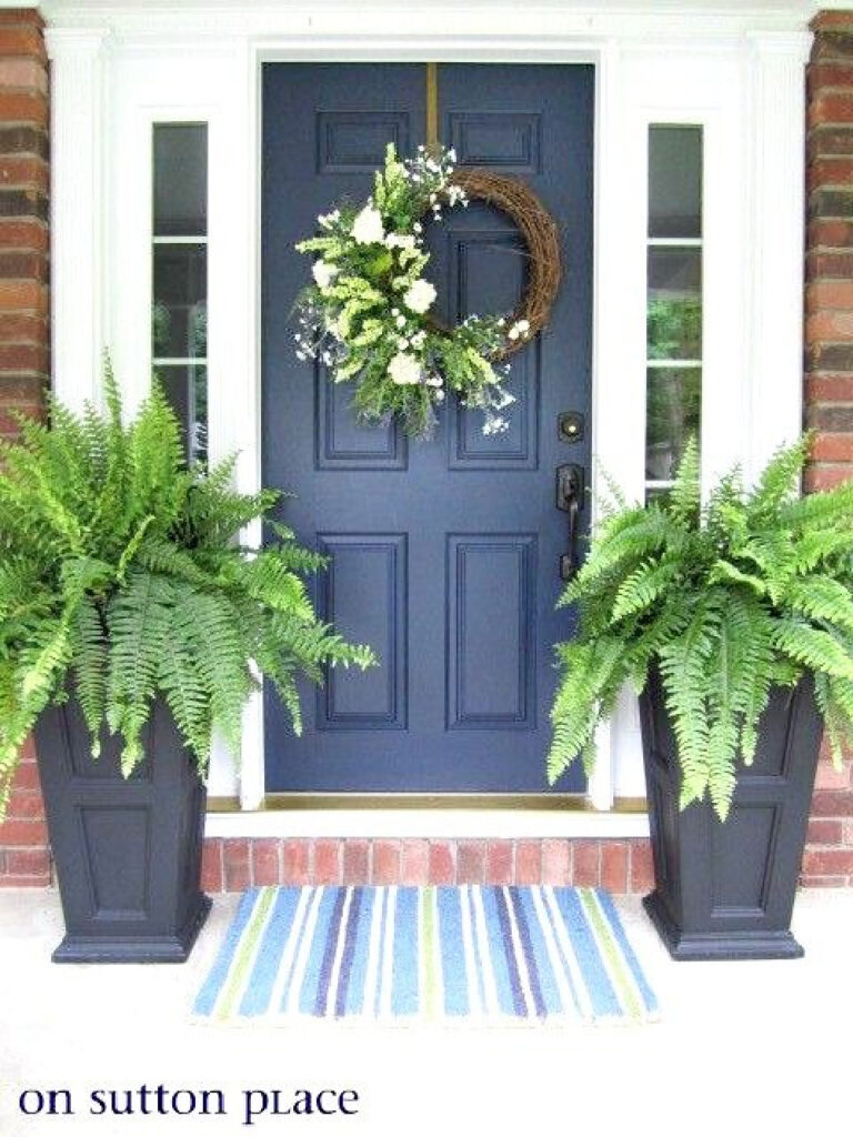 navy blue front door