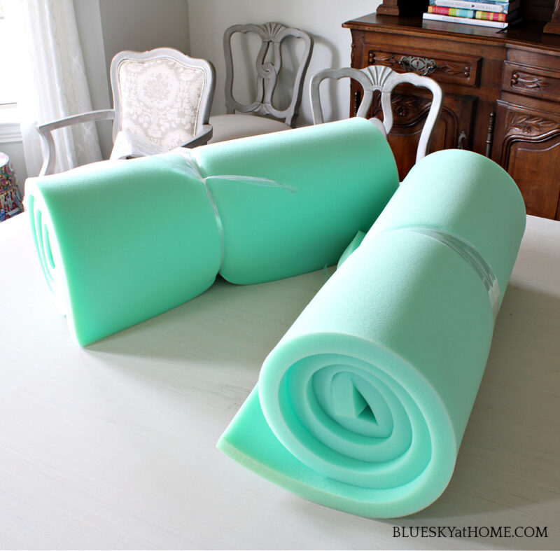 foam rolls for fabric headboard