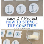 How to Stencil Tile Coasters