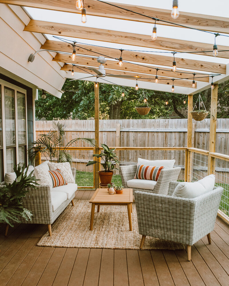 Use these backyard ideas for your own patio makeover. Lighting, seating areas, and hardscape for outdoor areas.