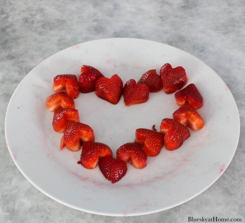 strawberrie in heart shape