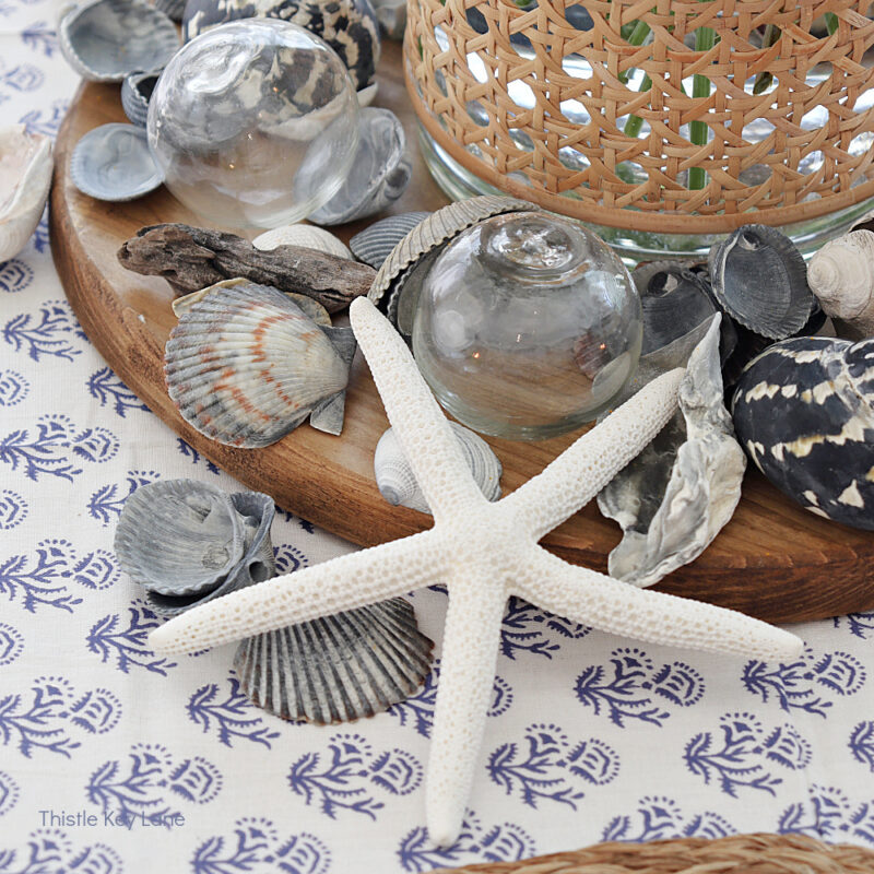 summer coastal tablescape