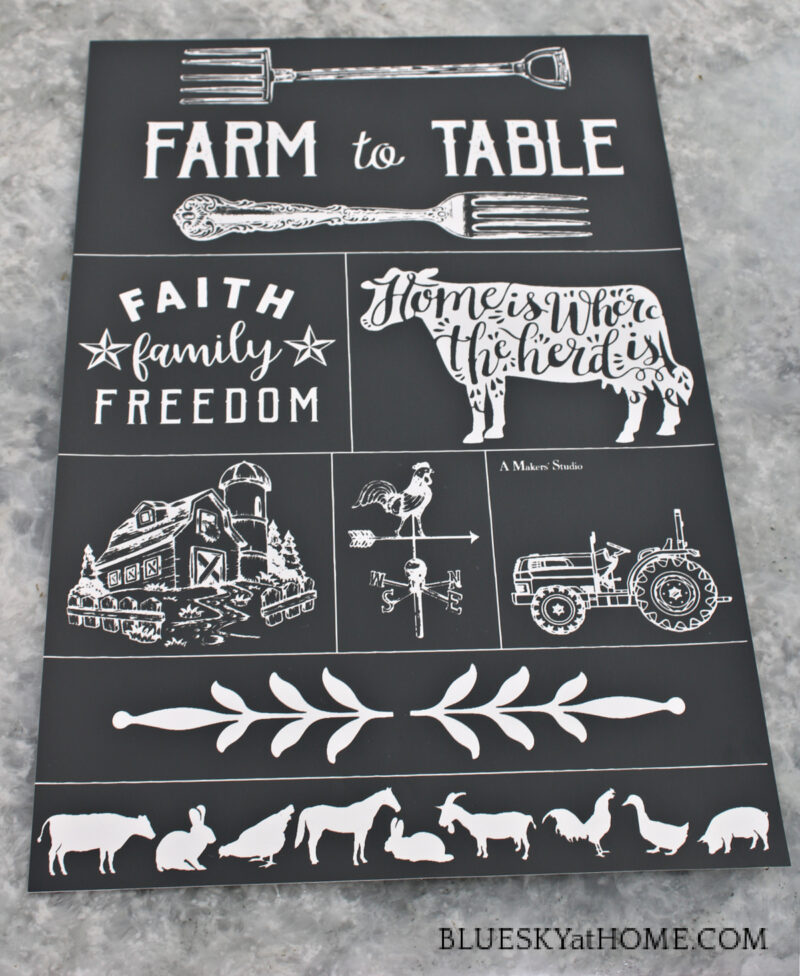 farm to table stencil