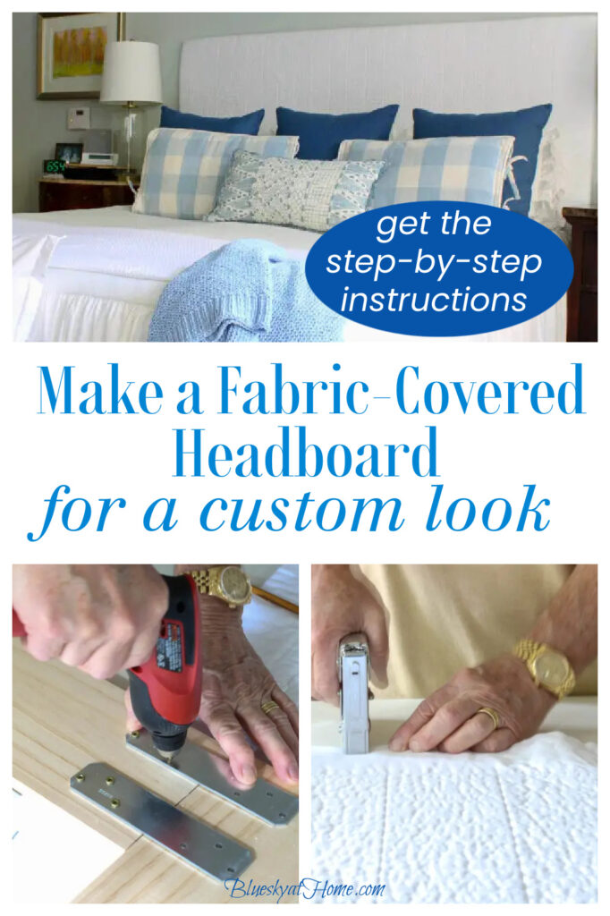 custom DIY fabric headboard