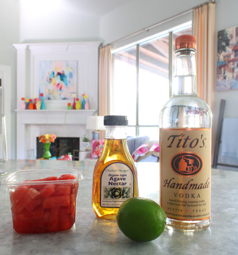 ingredients for watermelon cocktail
