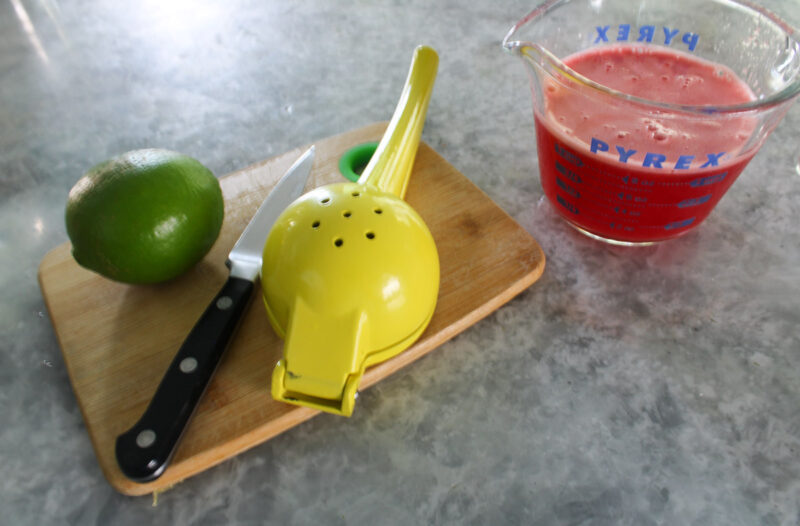 watermelon juice, lime and citrus juicer