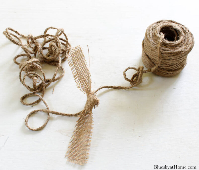 jute twine with burlap loop