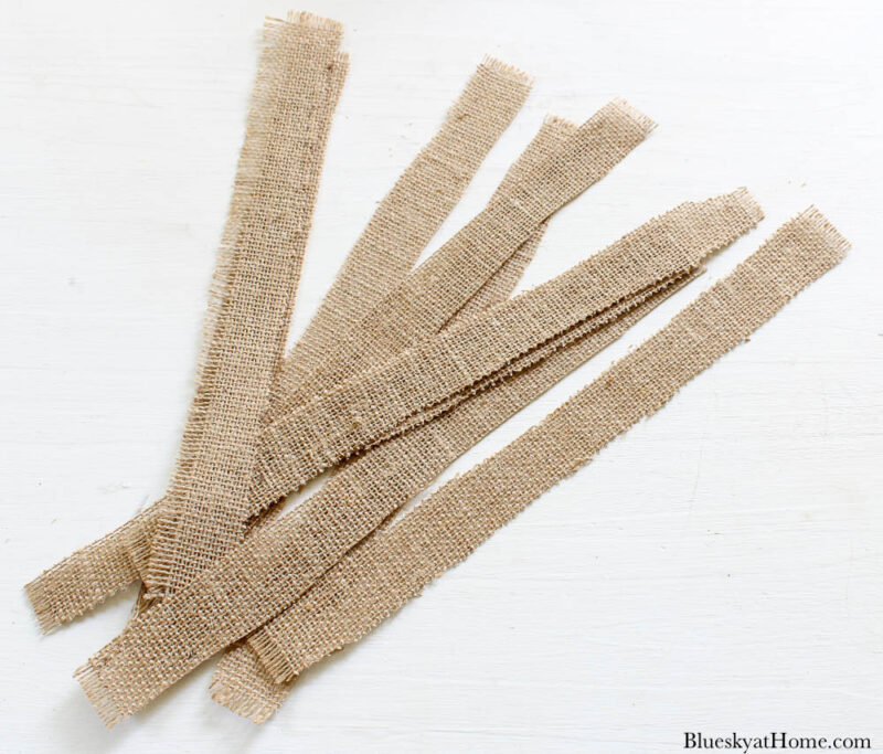 strips of burlap