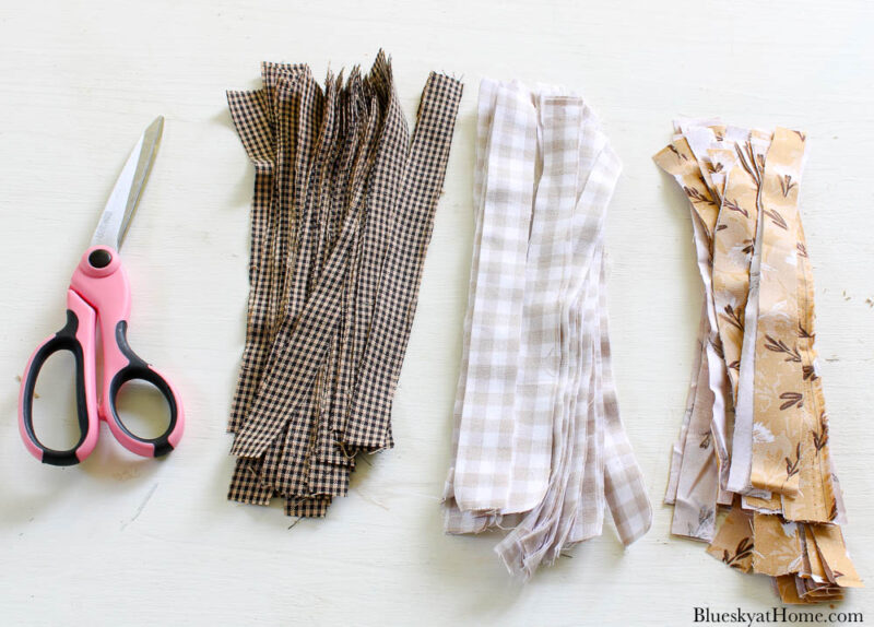 strips of fall fabric