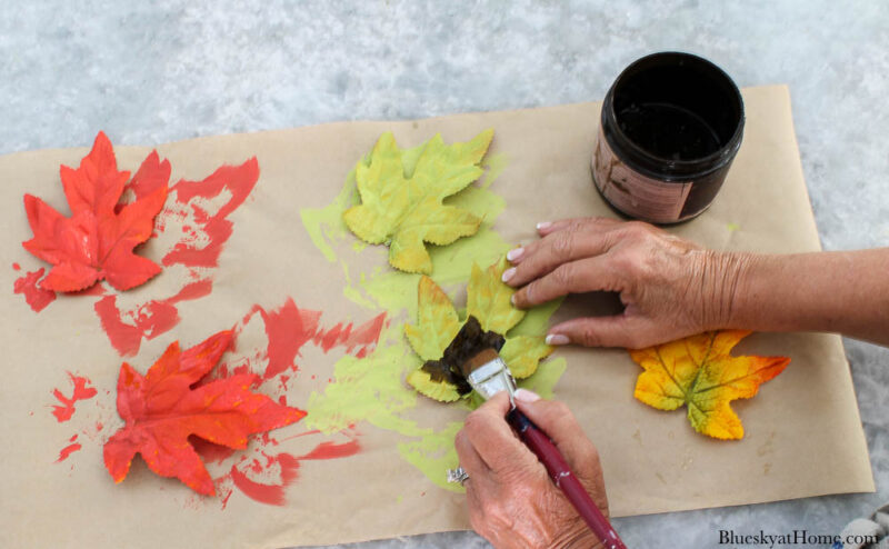 Easy DIY Fall Leaf Art on Canvas