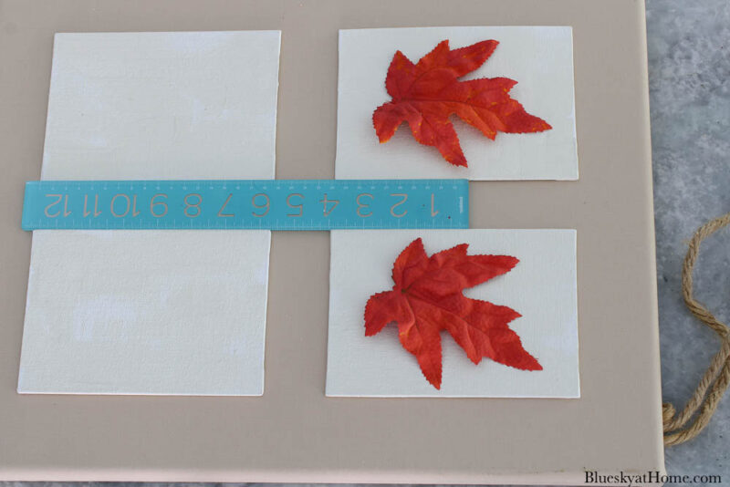 Easy DIY Fall Leaf Art On Canvas - Bluesky at Home