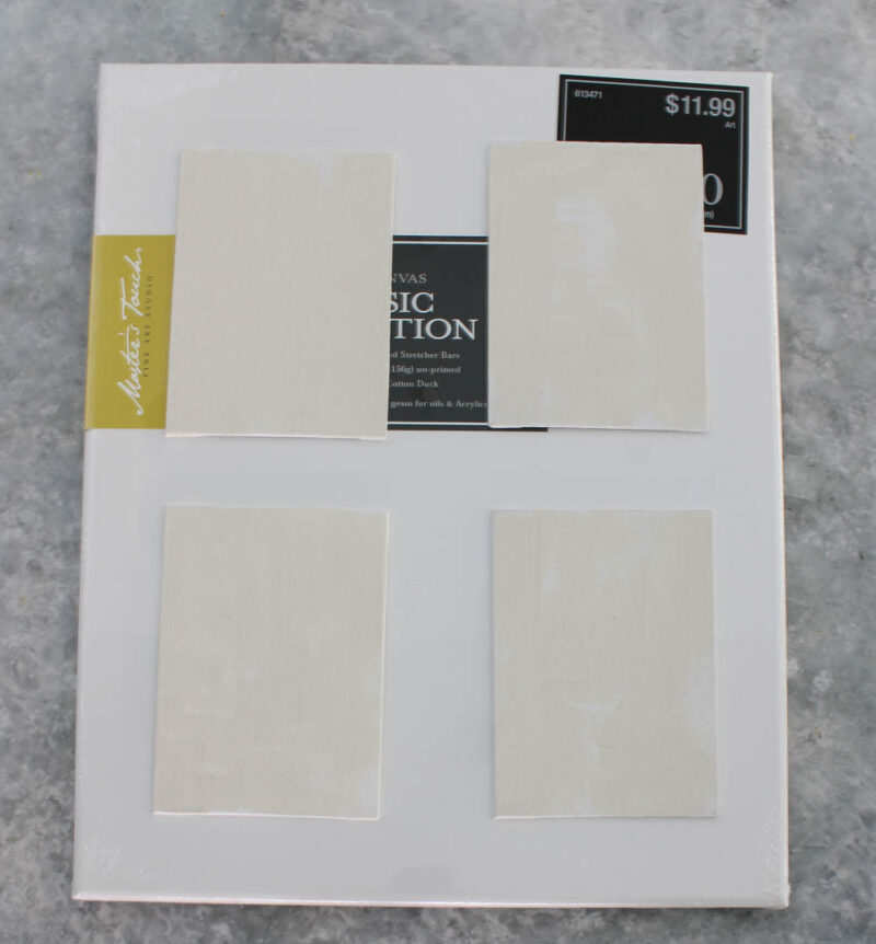 large canvas with 4 small canvases