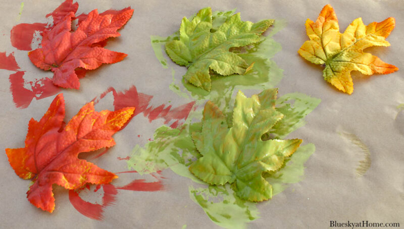 painting maple leaves