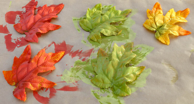 painting maple leaves