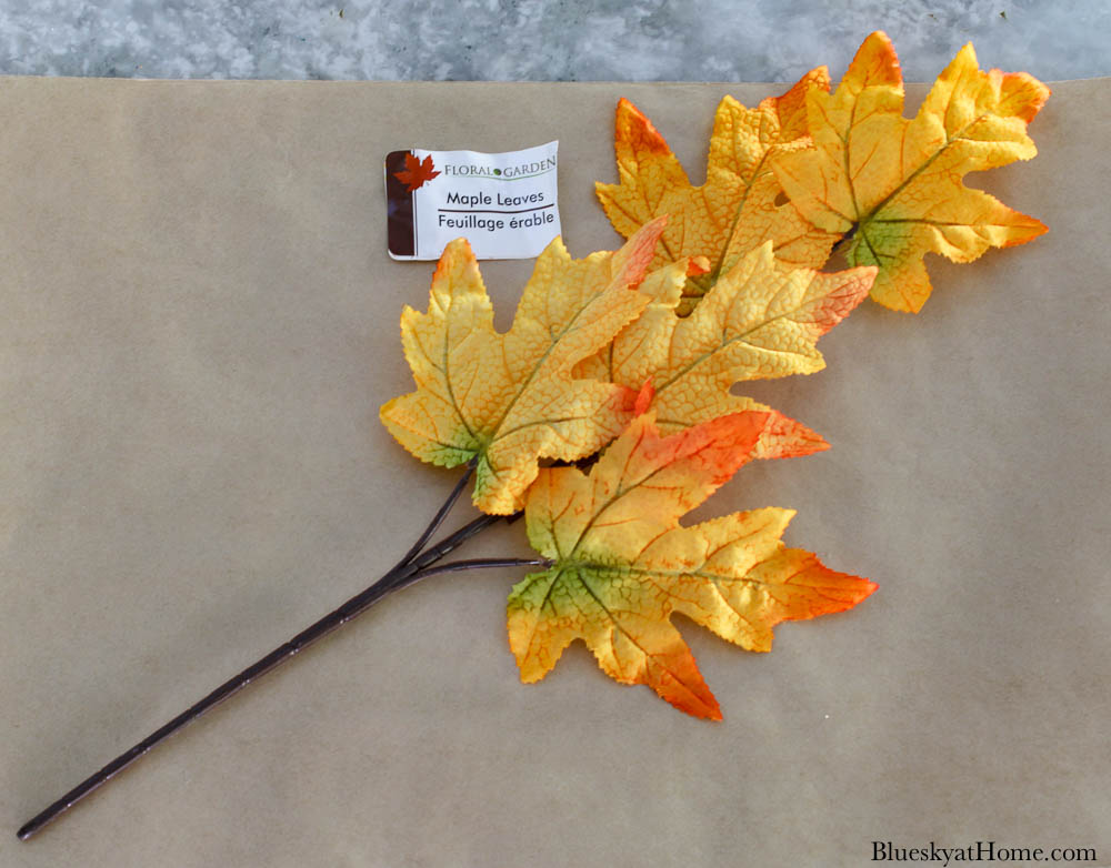 Easy DIY Fall Leaf Art On Canvas - Bluesky at Home