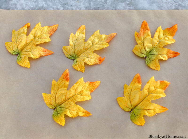 faux fall maple leaves