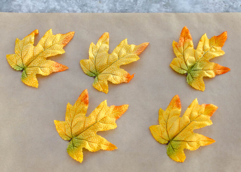 faux fall maple leaves