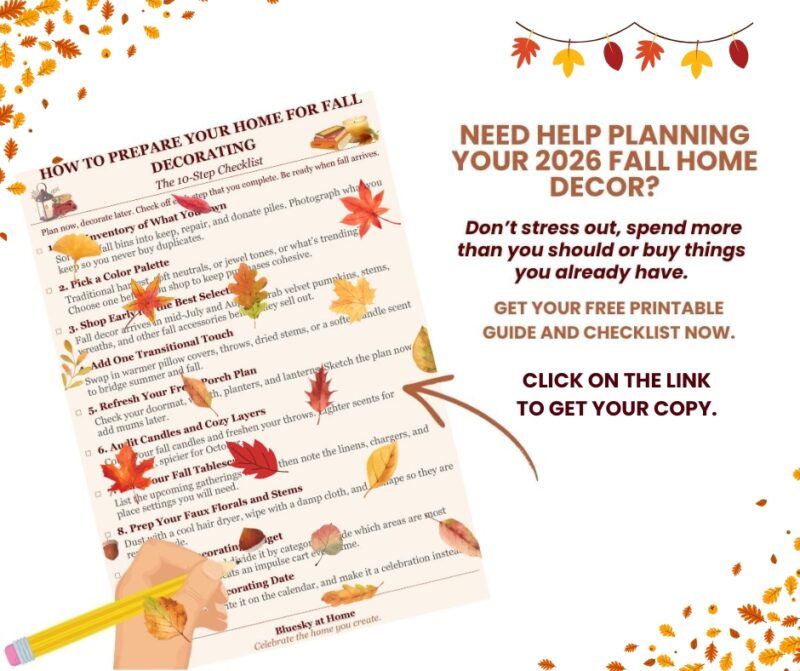 fall decorating printable checklist