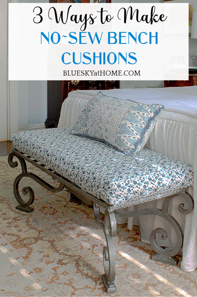 DIY Bench Cushion & Pillows - No Sewing Required!